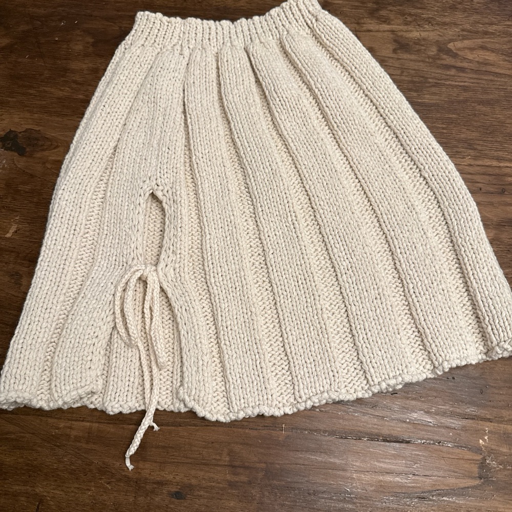 Paloma Wool Cream Knit Mini Skirt